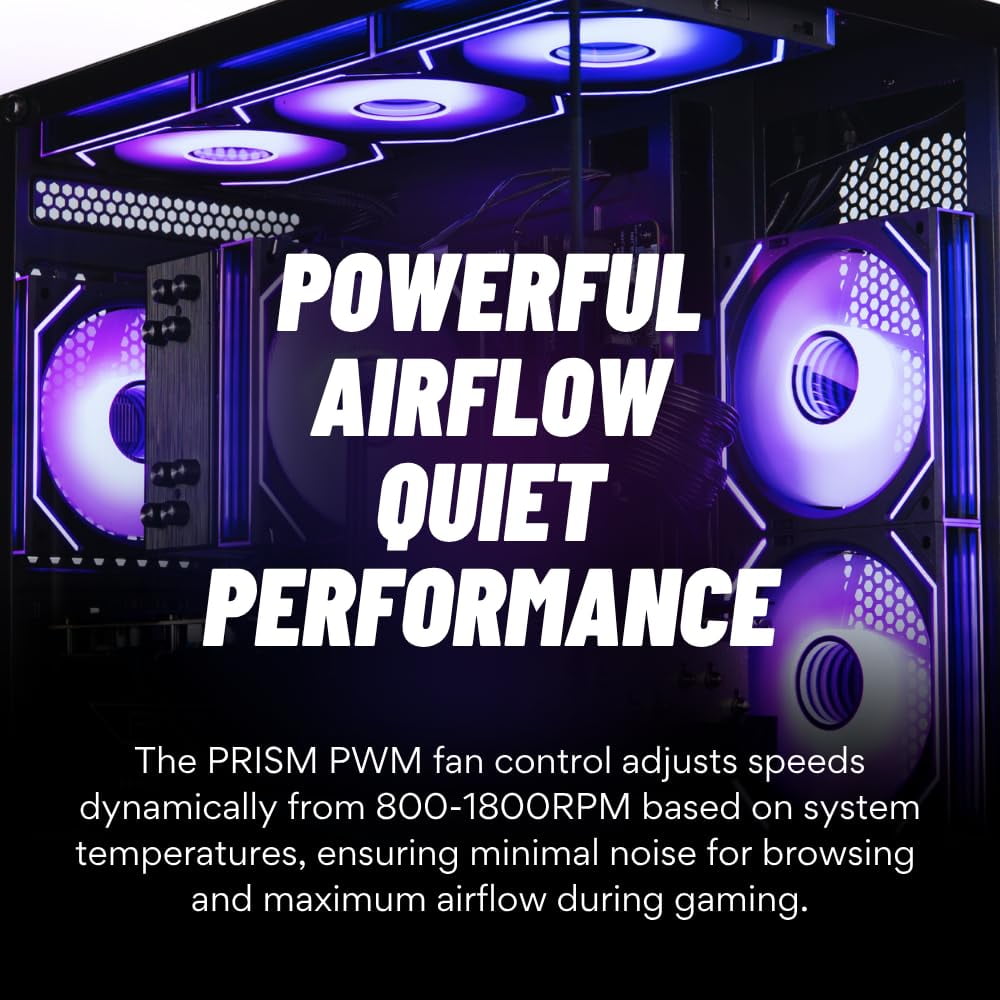 Panorama Gaming Desktop PC (Radeon RX 9070, AMD Ryzen 7 8700F Processor, 32GB DDR5 RAM, 2TB NVMe Gen4 SSD, HDMI, WiFi 6E + BT, KB&M, Windows 11 Pro) - Best 2025 RGB Prebuilt Tower Computer for Gamers