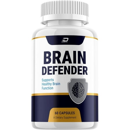 Brain Defender Supplement Capsules – BrainDefender All Natural Memory Focus Pills, 1 Pack, 60 Capsules