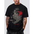 thumbnail image 1 of Men's Tee - Loose Fit, Breathable Cotton Blend, Crew Neck, Short Sleeve Shirt with Unique Portrait Design - For Men - Suitable for Casual Wear, Everyday Use, Casual Sporty Tee, Summer Gifts, 1 of 6