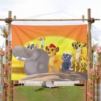 Lion Guard pattern wall hanging 50*60 inches high-quality peach skin velvet material classic and charming
