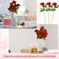 thumbnail image 5 of 50 Pcs Artificial Rose Flower Realistic Silk Roses with Stem Bouquet of Flowers Plastic Flowers Real Looking Fake Roses for Home Wedding Centerpieces Party Decorations (White), 5 of 6