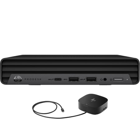 HP ProDesk 600 G6 Home/Business Mini Desktop (Intel i5-10500T 6-Core  Intel UHD 630  16GB RAM  128GB PCIe SSD  Wifi  USB 3.2  Bluetooth  Win 11 Pro) with G2 Universal Dock