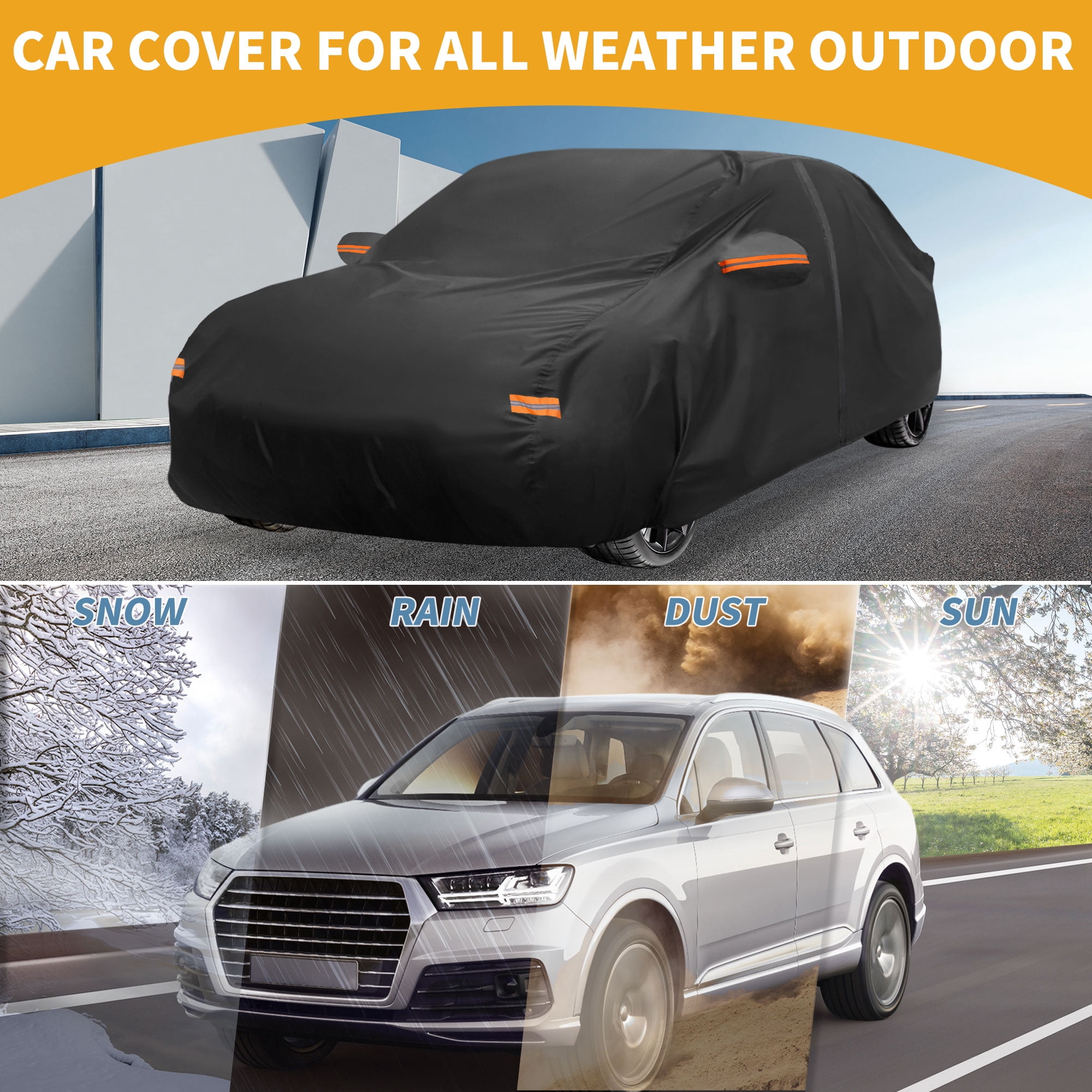 Unique Bargains Durable Waterproof Car Cover Black ["for Toyota Camry"]