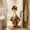 B, variant on PiGOGI 23 Inch Porch Goose Bathrobe Outdoor Pool Garden Decor Goose Statue Clothing with Bow Headwrap and Mini Accessories (Goose Not Included)