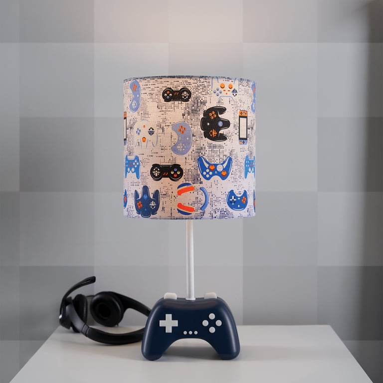 Your Zone Kids 16.5" Navy Gamer Table Lamp, Glow-in-Dark photo 4