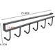 thumbnail image 5 of 2Pcs Pack Multifunctional Hook Rack with 6 Hooks for Hanging Under Shelves and Drying Cups (Black + White), 5 of 5