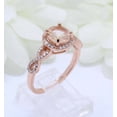 thumbnail image 5 of HeartsAndYou 2ct Natural Morganite & Diamond Engage Ring Twist Shank Halo 14k SOLID Rose Gold, 5 of 9