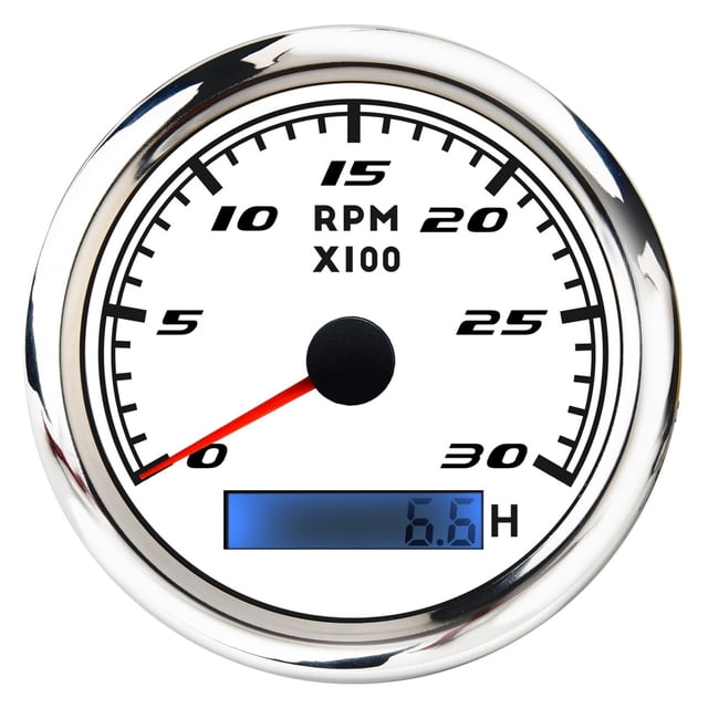 85mm Digital 8000 RPM Tachometer Gauge 3000 4000 6000 7000 RPM Tachometer LCD Display Red Backlight With Hourmeter