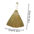 thumbnail image 3 of Handheld Natural Straw Whisk Broom, Portable Small Desktop Dust Brush, Lightweight Short Handle Broom for Tabletop Bookshelf Car Interior Dust Cleaning and Pet Hair Removal, 3 of 5