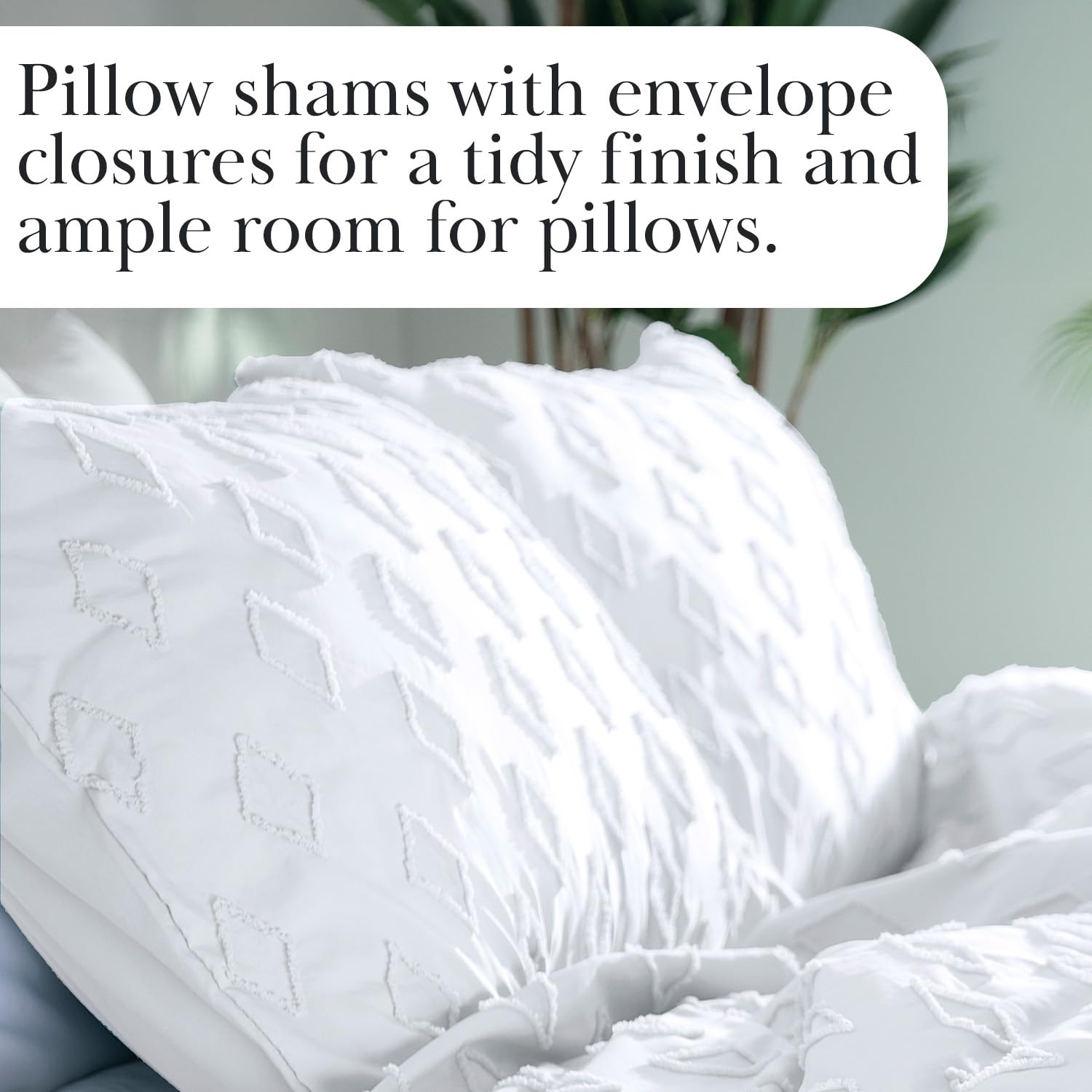 Southshore Fine Living, Inc. Jacquard Tufted King/Cal King Duvet Cover Set, Bed Set, Delta White