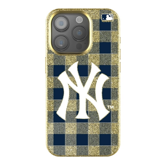 Keyscaper New York Yankees Plaid Bling iPhone Case