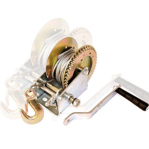 2000LB Boat Hand Winch W/ Saftey Cable & Spring Lock
