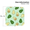 thumbnail image 2 of Honeii Avocado print Leather Coaster Set of 4, ideal for safeguarding your furniture from drinks spills and effortless cleanup-Square, 2 of 6