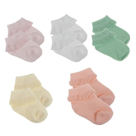

5pairs 0-1y Baby Socks Summer Floor Solid Color Kids Socks Cute Newborn Socks