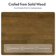 thumbnail image 6 of FLEXISPOT King Japanese Joinery Bed Frame, Solid Rubberwood, 1200 lbs Heavy Duty Slats Support, FSC & SGS Certified, 15Min No-Tool Setup, Under-Bed Storage, No Box Spring Needed, Noise-Free, Walnut, 6 of 9