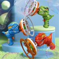 thumbnail image 2 of Electric Dinosaur Bubble Machine Bubble Dinosaur Pool Toys Red, 2 of 5