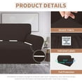 thumbnail image 5 of Easy-Going 100% Waterproof Couch Cover,Loveseat, Chocolate, 5 of 7