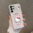 thumbnail image 1 of Cartoon Hello Kitty Hot Funny Card Hold Phone Case For Samsung S24 S23 S22 S21 S20 FE Plus Ultra M54 5G Anti-fall Clear Cover o, 1 of 1