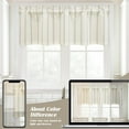 thumbnail image 7 of DriftAway Farmhouse Linen Lined Valance Double Layer Thermal Insulated Blackout Window Valances 3 Inch Rod Pocket Vertical Striped Kitchen Valance for Bathroom Single 52 x 18 Inch Camel Beige, 7 of 7