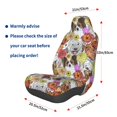 thumbnail image 3 of Wukai Cute Dogs Puppy Full Set Car Seat Covers with Soft Padding Universal Auto Front Seats Protector and Cushion Mat, 3 of 5