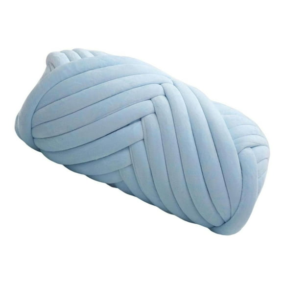 Chunky Yarn Knitting Arm Knit Soft Yarn Cushion Pet 250G for DIY Rug Making Sweaters Light Blue
