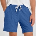 thumbnail image 3 of Mens Lounge Shorts Summer Elastic Waist Drawstring Straight Leg Relaxed Fit Casual Shorts with Pockets, 3 of 7