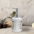 thumbnail image 3 of Ambesonne Astrology Soap Dispenser & Toothbrush Holder Set, Classic Zodiac Chart, 2 Pcs, White Sepia, 3 of 6