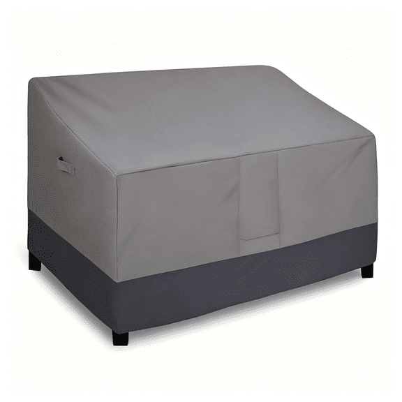 MISSMILE Heavy Duty 2 Seater Outdoor Loveseat Cover,Waterproof Windproof Patio Furniture Sofa Cover with Air Vent (58Wx32.5Dx31H Inch,Gray/Dark Gray)