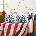 thumbnail image 4 of Twfbrm 4th of July Pillow Covers 18x18", Independence Day American Flag Red Blue Stars Decorative Throw Pillows Linen Memorial Day Patriotic Cushion Pillow Covers For Summer Outdoor Decor, 4 of 6