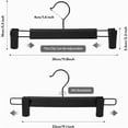 thumbnail image 3 of 10 trouser hangers, skirt hangers with 2 adjustable non-slip clips, with, 3 of 5