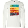 thumbnail image 3 of Inktastic Bull Riding Rodeo Eat Sleep Bull Riding Repeat Long Sleeve T-Shirt, 3 of 5