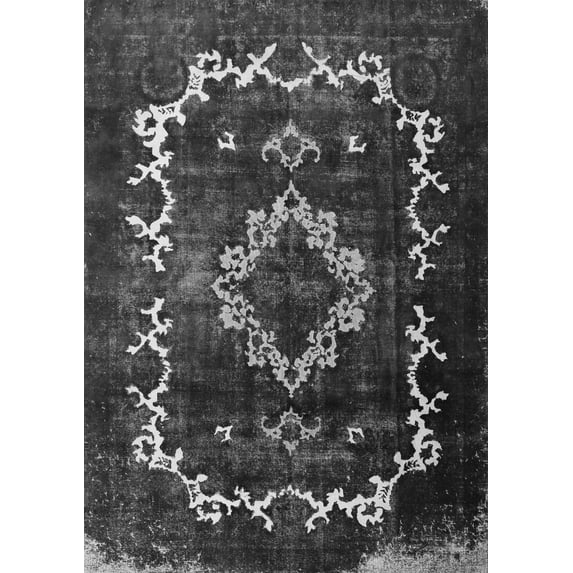 Ahgly Company Indoor Rectangle Persian Gray Bohemian Area Rugs, 7' x 9'