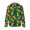 thumbnail image 2 of Picia Pineapples with Palm Leaves Women's Men's UPF 50+ Sun Protection Hoodie Shirt Long Sleeve SPF Fishing Outdoor UV Hiking Lightweight Shirts-Medium, 2 of 9
