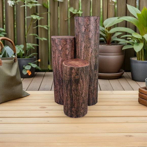 HEALEEP 3Ud Troncos De Madera Falsa Para Western Reutilizable En Eventos Y Bodas