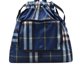 thumbnail image 2 of Mochila de viaje de nailon plegable con cordón para baloncesto y yoga para mujer (cuadros azules), 2 of 5