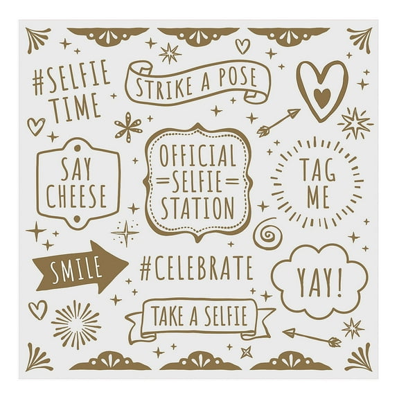 Small Selfie Backdrop Banner - Party Decor - 2 Pieces