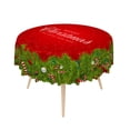 thumbnail image 4 of Duangreer Red Christmas 70''Round Tablecloth, Xmas Tree Candy Sticks Print Washable Picnic Table Cover for Party, Dining, Indoor and Outdoor, 4 of 6