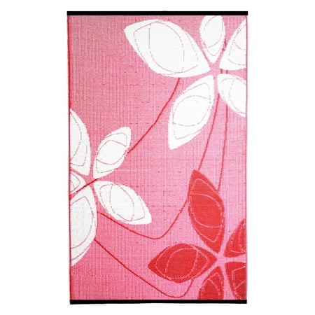 b.b. begonia Alaska Red and White Reversible Indoor/Outdoor Area Rug ...