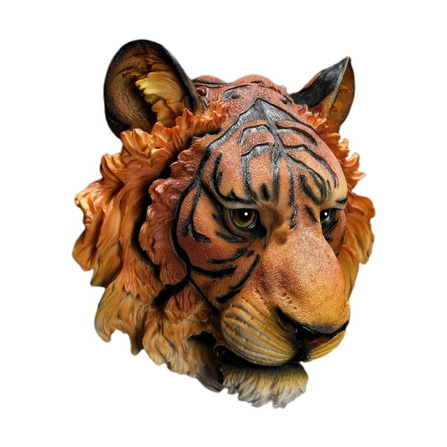 Estatua de cabeza de tigre Tiger Heads Wall Wall Decor Escultura Adornos Farmhouse Home Resina Estatuas Magideal Estatua de cabeza de tigre