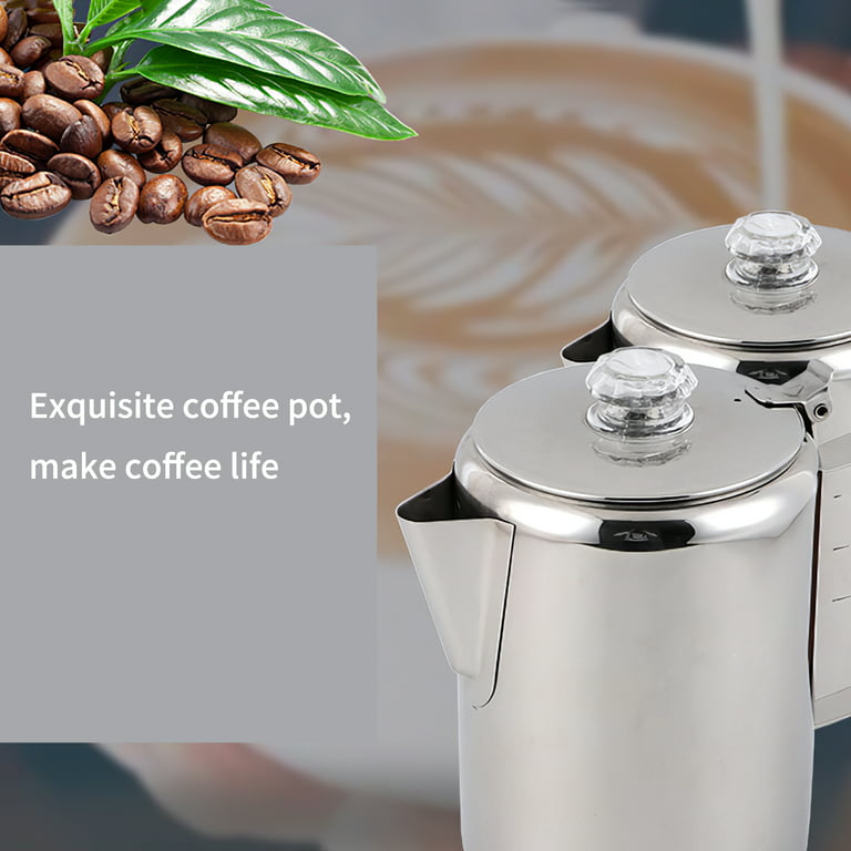 Stainless Steel Hand Brewed Coffee Pot With Short Spout Retro Coffee Pot