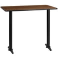 thumbnail image 5 of 30'' x 48'' Rectangular Natural Laminate Table Top with 5'' x 22'' Bar Height Table Bases - XU-NATTB-3048-T0522B-GG, 5 of 5