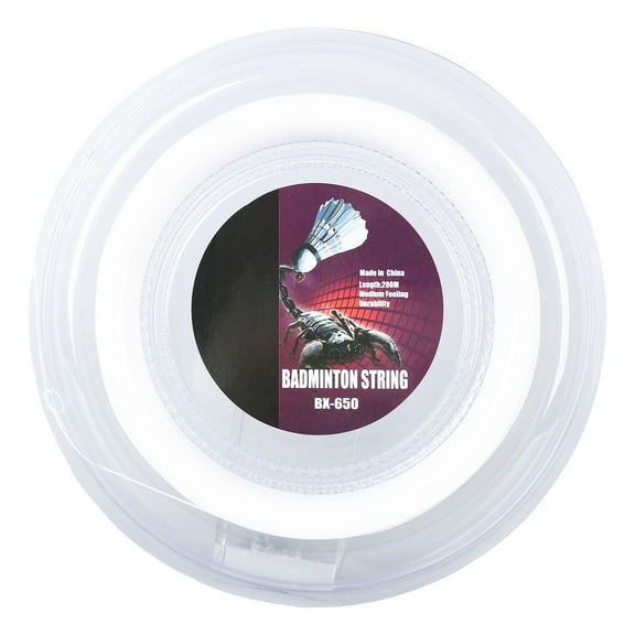 0.72mm 200m Badminton Racquet String Nylon Training Racket Line BX 650 White