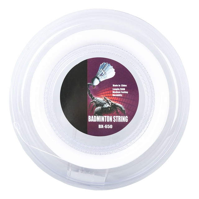 Cuerda de raqueta de bádminton de 0,72mm 200m línea de cuerda de raqueta de entrenamiento de bádminton de nailon BX 650 blanco YUNYI BRAND Deportes