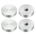 thumbnail image 1 of Unique Bargains M8 Thread 30mm Diameter Round Shape Aluminum Disc Hardware 4pack Aluminum Circle Disc Glass Top Adapter for Glass Table, 1 of 5