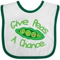 thumbnail image 3 of Inktastic Give Peas a Chance. Boys or Girls Baby Bib, 3 of 4