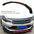 thumbnail image 3 of Front Bumper Lip Separator, Glossy Black Sturdy Front Bumper Spoiler 6PCS Dynamic With Red Front Lip For, 3 of 8