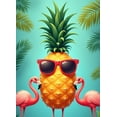 thumbnail image 3 of Cartoon Pineapple Banner Tropical Decoration Flamingo Backdrop Beach Party Photo Prop for Summer Event Vacation Luau, 3 of 7