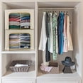 thumbnail image 3 of Sorbus Storage Bins with Divided Interior Foldable Stackable Container Organizer Set with Large Window & Carry Handles Bedroom Closet Organization for Bedding Linen Clothes (Two Section - Beige), 3 of 4
