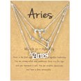 thumbnail image 1 of Flmtop 3Pcs Constellation Necklaces Letters Symbol Women Shiny Rhinestone Paper Card Necklaces for Party, 1 of 10