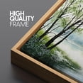 thumbnail image 5 of IDEA4WALL Extra Large Framed Canvas Print Wall Art Spring Awakening Gentle River Landscape Pastoral Scene with Blossoming Trees Antique Retro Fine Art Watercolor Decorative for Rooms Decor - 60"x30", 5 of 5